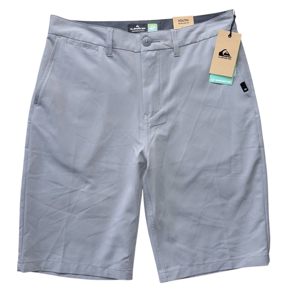 Quicksilver Amphibian Boys Size 30 16 Youth Gray Shorts NWT